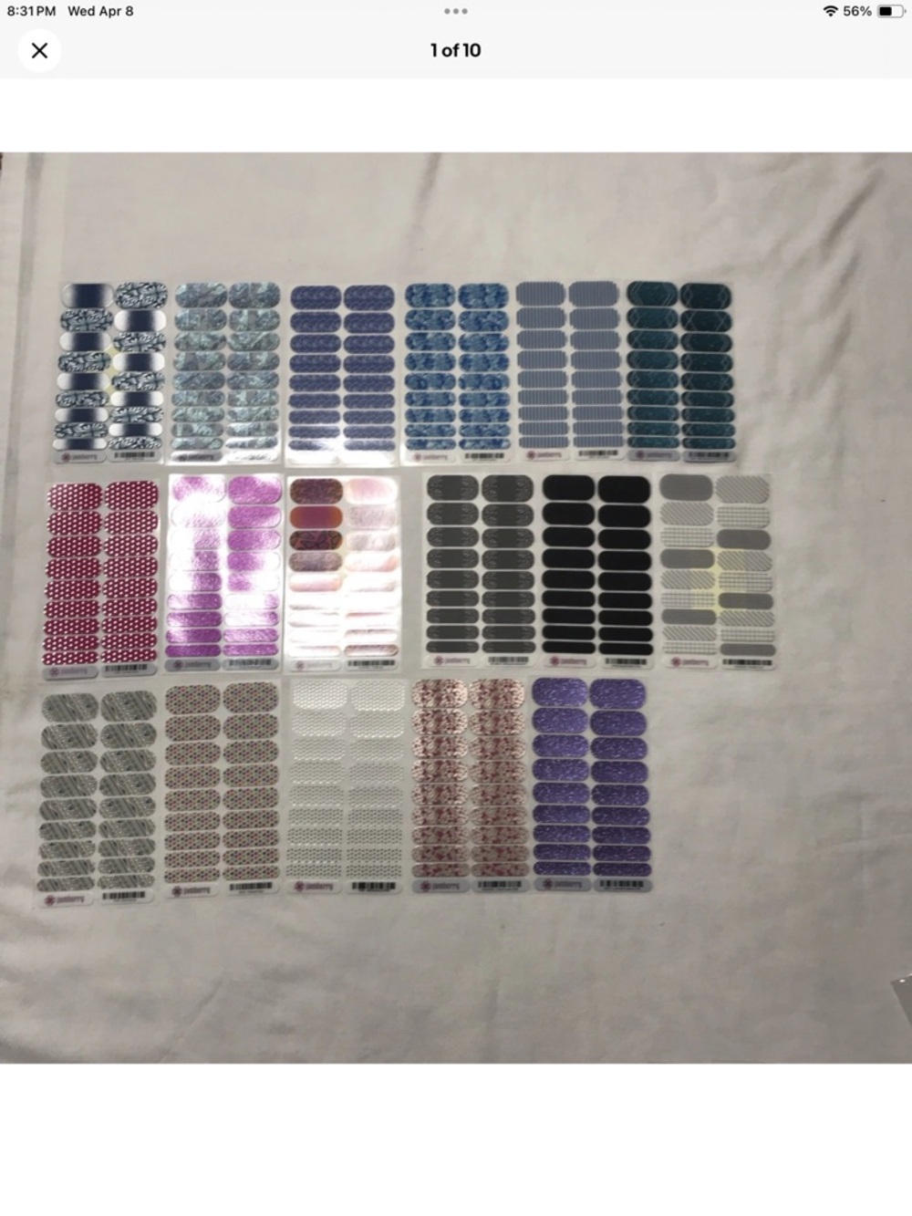 Jamberry Nail Wraps Lot of 17 Full Sheets W/Heater Brand New